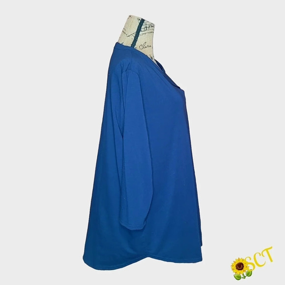 Herosa - 2X  Navy Blue Blouse - Picture 2 of 4